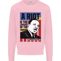 A Riot Martin Luther King Black Lives Matter Mens Sweatshirt Jumper Light Pink
