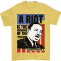 A Riot Martin Luther King Black Lives Matter Mens T-Shirt 100% Cotton Yellow