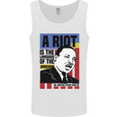 A Riot Martin Luther King Black Lives Matter Mens Vest Tank Top White