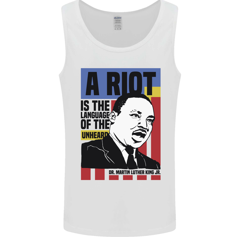 A Riot Martin Luther King Black Lives Matter Mens Vest Tank Top White