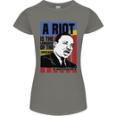 A Riot Martin Luther King Black Lives Matter Womens Petite Cut T-Shirt Charcoal