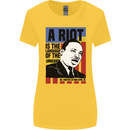 A Riot Martin Luther King Black Lives Matter Womens Wider Cut T-Shirt Yellow