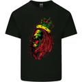 A Roaring Jamaican Lion Reggae Music Jamaica Mens Cotton T-Shirt Tee Top Black