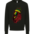 A Roaring Jamaican Lion Reggae Music Jamaica Mens Sweatshirt Jumper Black