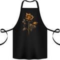 A Rustic Rose Gothic Goth Cotton Apron 100% Organic Black