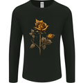A Rustic Rose Gothic Goth Mens Long Sleeve T-Shirt Black