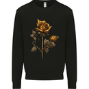 A Rustic Rose Gothic Goth Mens Sweatshirt Jumper Black