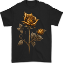 A Rustic Rose Gothic Goth Mens T-Shirt 100% Cotton BLACK