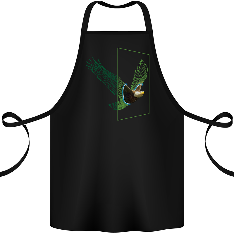 A SCI-FI American Eagle Cotton Apron 100% Organic Black