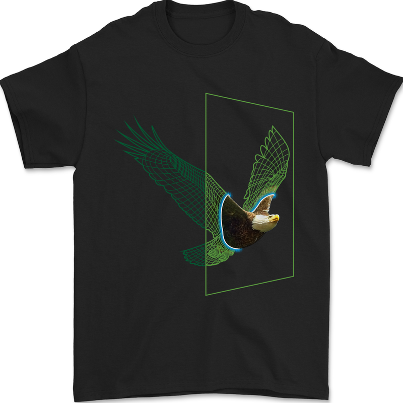 A SCI-FI American Eagle Mens T-Shirt 100% Cotton Black