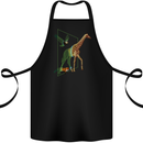A SCI-FI Giraffe Eagle & Fox Cotton Apron 100% Organic Black