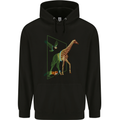A SCI-FI Giraffe Eagle & Fox Mens 80% Cotton Hoodie Black