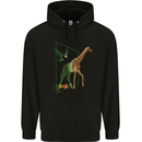A SCI-FI Giraffe Eagle & Fox Mens 80% Cotton Hoodie Black