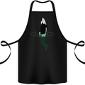 A SCI-FI Orca Whale Cotton Apron 100% Organic Black