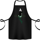 A SCI-FI Orca Whale Cotton Apron 100% Organic Black