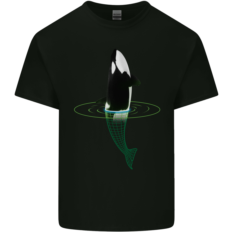 A SCI-FI Orca Whale Kids T-Shirt Childrens Black