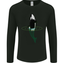 A SCI-FI Orca Whale Mens Long Sleeve T-Shirt Black