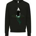 A SCI-FI Orca Whale Mens Sweatshirt Jumper Black