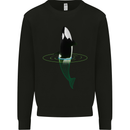 A SCI-FI Orca Whale Mens Sweatshirt Jumper Black