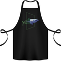 A SCI-FI Shark Cotton Apron 100% Organic Black