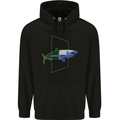 A SCI-FI Shark Mens 80% Cotton Hoodie Black