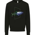 A SCI-FI Shark Mens Sweatshirt Jumper Black