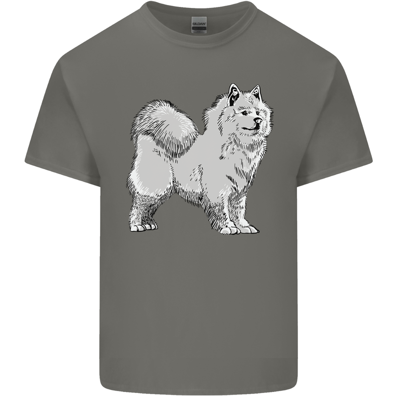 A Samoyed Dog Kids T-Shirt Childrens Charcoal