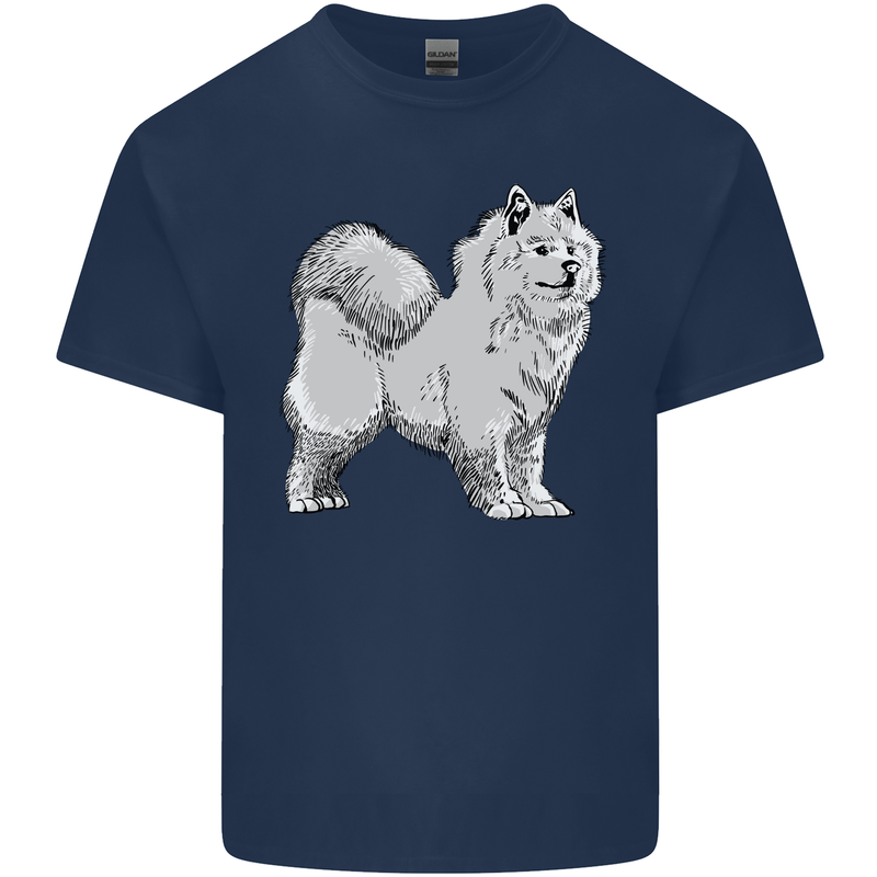 A Samoyed Dog Kids T-Shirt Childrens Navy Blue