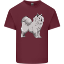 A Samoyed Dog Mens Cotton T-Shirt Tee Top Maroon