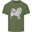 A Samoyed Dog Mens Cotton T-Shirt Tee Top Military Green
