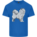 A Samoyed Dog Mens Cotton T-Shirt Tee Top Royal Blue