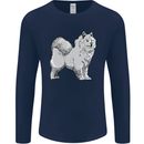 A Samoyed Dog Mens Long Sleeve T-Shirt Navy Blue