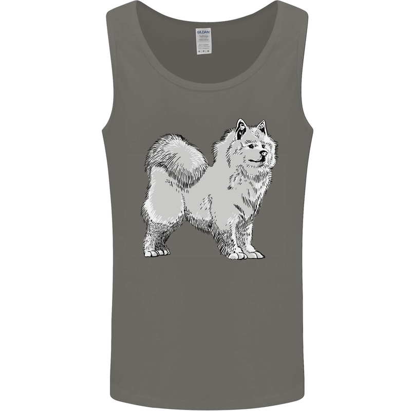 A Samoyed Dog Mens Vest Tank Top Charcoal