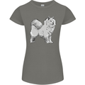 A Samoyed Dog Womens Petite Cut T-Shirt Charcoal