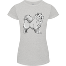 A Samoyed Dog Womens Petite Cut T-Shirt Sports Grey
