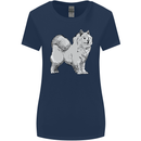 A Samoyed Dog Womens Wider Cut T-Shirt Navy Blue