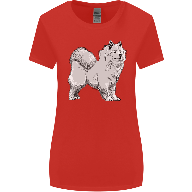 A Samoyed Dog Womens Wider Cut T-Shirt Red