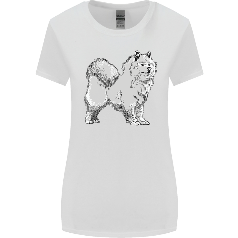 A Samoyed Dog Womens Wider Cut T-Shirt White