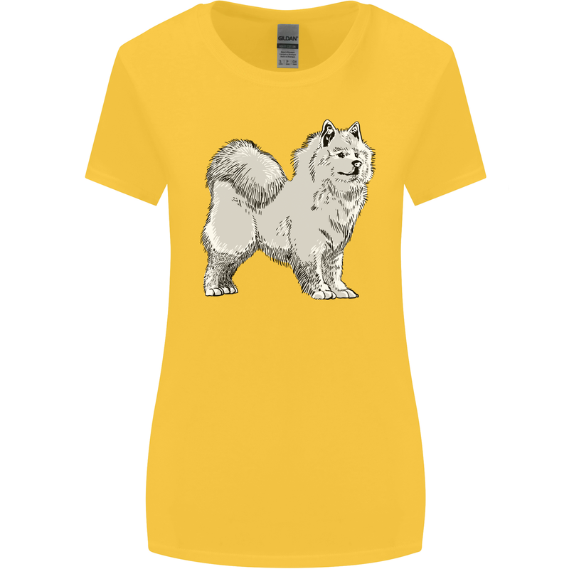 A Samoyed Dog Womens Wider Cut T-Shirt Yellow