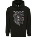 A Samurai Head with Dragons Warrior MMA Childrens Kids Hoodie Black
