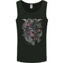 A Samurai Head with Dragons Warrior MMA Mens Vest Tank Top Black