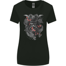A Samurai Head with Dragons Warrior MMA Womens Wider Cut T-Shirt Black