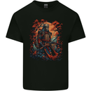 A Samurai Warrior With Swords Katana Kenjutsu Mens Cotton T-Shirt Tee Top Black