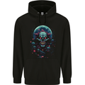 A Scary Clown in Front of a Full Moon Halloween Mens 80% Cotton Hoodie Black