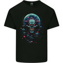 A Scary Clown in Front of a Full Moon Halloween Mens Cotton T-Shirt Tee Top Black