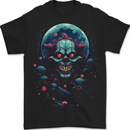A Scary Clown in Front of a Full Moon Halloween Mens T-Shirt 100% Cotton BLACK