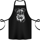 A Schnauzer Potrait Dog Cotton Apron 100% Organic Black