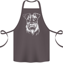 A Schnauzer Potrait Dog Cotton Apron 100% Organic Dark Grey