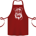 A Schnauzer Potrait Dog Cotton Apron 100% Organic Maroon