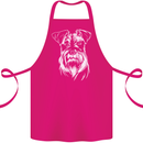 A Schnauzer Potrait Dog Cotton Apron 100% Organic Pink